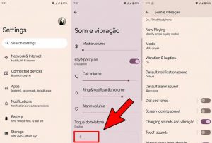 Configurando o novo toque nas definições
