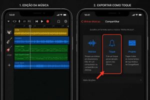 Usando o GarageBand para definir o toque (Sem PC)